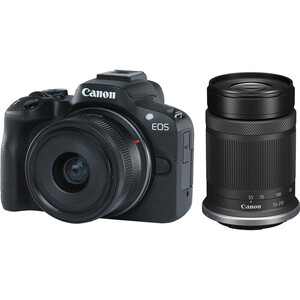 Canon - Canon EOS R50 RF-S 18-45mm + 55-210mm Lens Kit