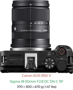 Canon - Canon EOS R50 V + Sigma 18-50mm f2.8 FotoVlog Kit 2 (1)