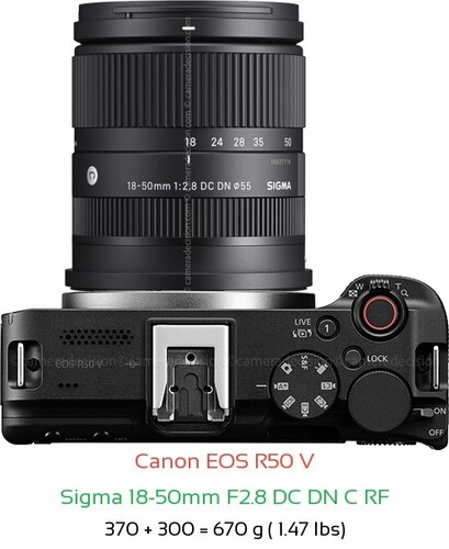 Canon EOS R50 V + Sigma 18-50mm f2.8 FotoVlog Kit 2