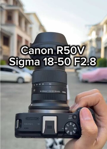 Canon EOS R50 V + Sigma 18-50mm f2.8 FotoVlog Kit 2