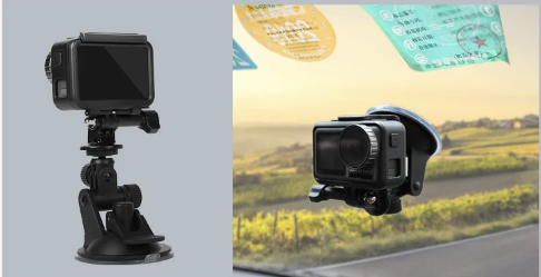 ClasCase DJI Osmo Action / Pocket / GoPro Vantuzlu Araba Camı Tutacağı