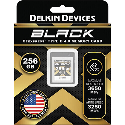 Delkin 256GB Black CFexpress Type-B 4.0 Hafıza Kartı