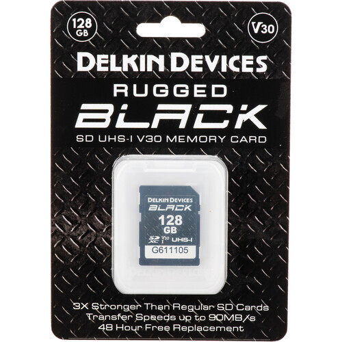 Delkin 128GB Black UHS-I v30 SDXC Hafıza Kart