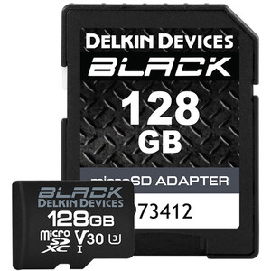 Delkin - Delkin 128GB Black UHS-I MicroSDXC SD Adaptörlü Hafıza Kartı (1)