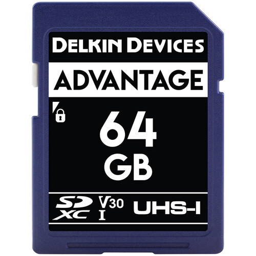 Delkin 64GB Advantage UHS-I V30 SDXC Hafıza Kartı