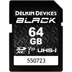 Delkin - Delkin 64GB Black V30 UHS-I SDXC Hafıza Kartı