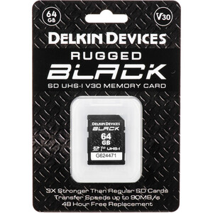 Delkin - Delkin 64GB Black V30 UHS-I SDXC Hafıza Kartı (1)