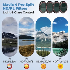 Freewell - Freewel DJI Mavic 4 Pro ND/PL Filters 4 Pack - Bright Day (1)