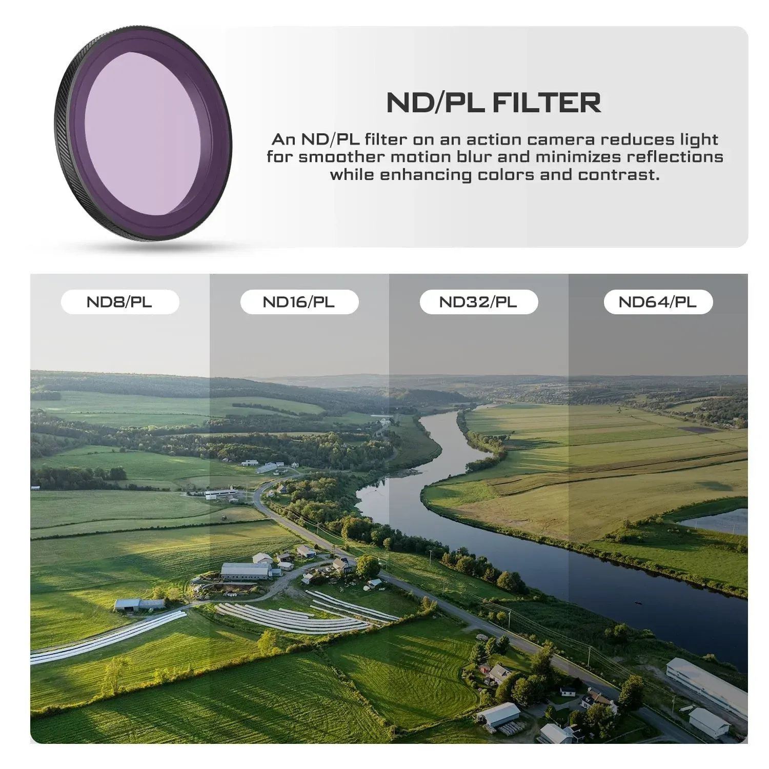 Freewell - Freewell DJI Osmo Action 5 Pro ND/PL Filters 4Pack (1)