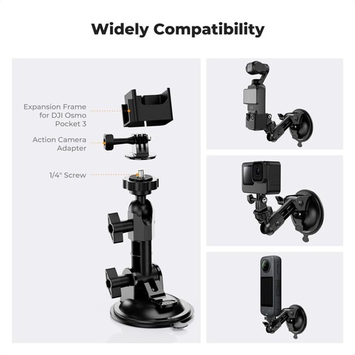 DJI Osmo Pocket 3/4 GoPro Hero 13/12/11/10/9 DJI Osmo Action 3/4/5 /6 Insta360 X5/X4 Vantuz