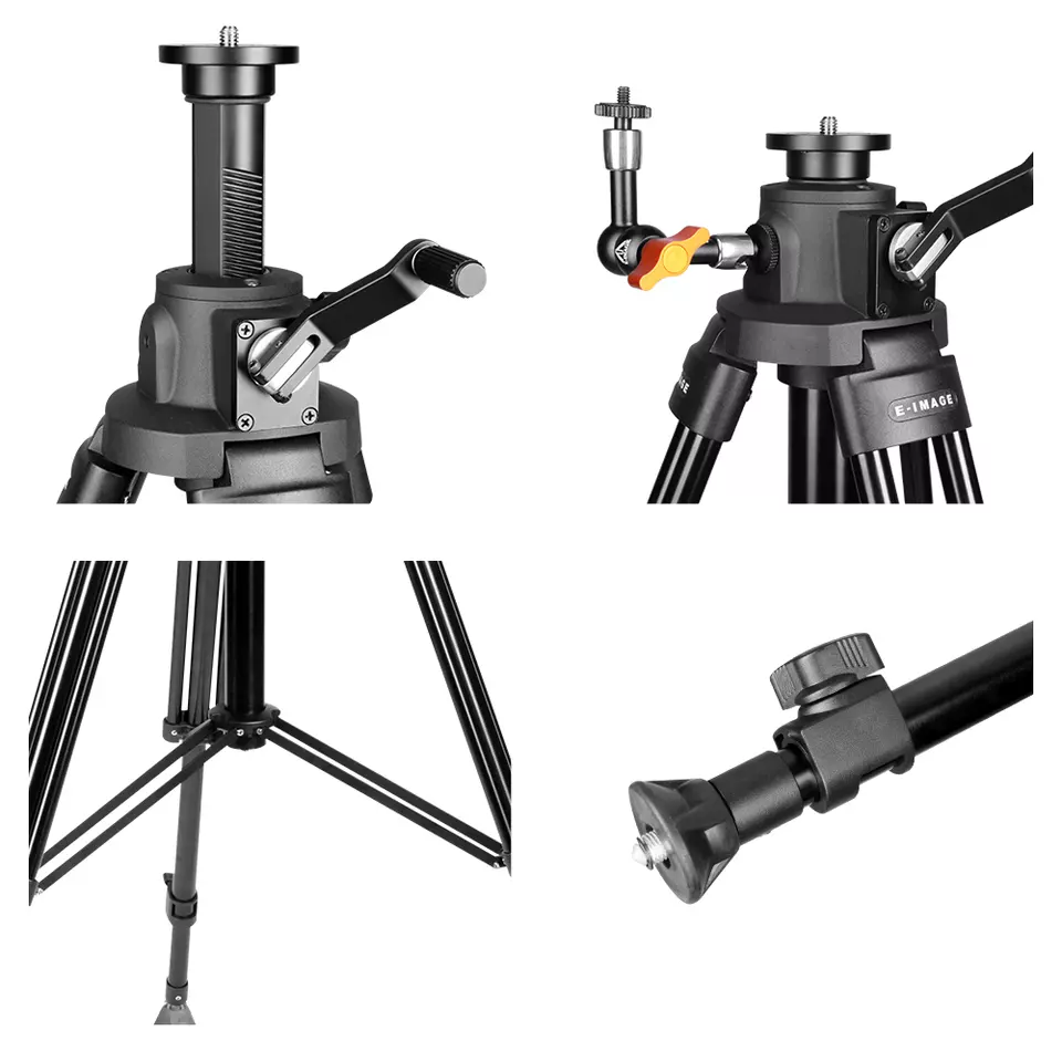 E-Image GH04F & GA230 Tripod Kit - Yükseklik 244cm - EG04FA3 - Thumbnail