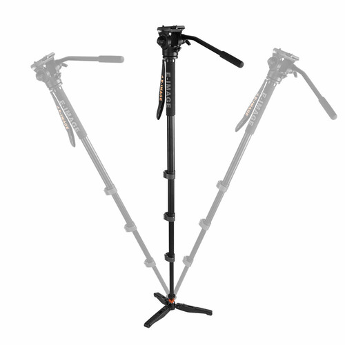 E-Image MA600 Alüminyum Monopod + 610FH Fluid Head