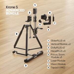 Edelkrone - Edelkrone Krone S Bundle Dikey Slider ve DollyPLUS HyperAxial Hareket Sistemi (Advanced)