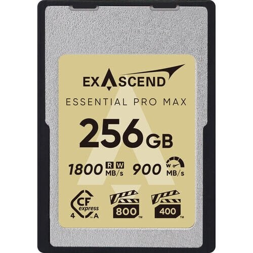 Exascend 256GB Essential Pro Max CFexpress 4.0 Type A Hafıza kartı / 1800 MB/S Okuma Yazma VPG800