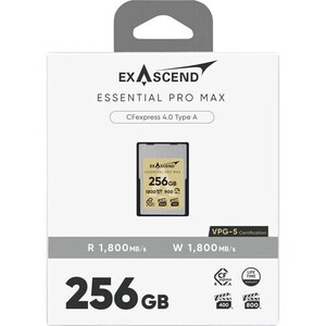 Exascend 256GB Essential Pro Max CFexpress 4.0 Type A Hafıza kartı / 1800 MB/S Okuma Yazma VPG800 - Thumbnail