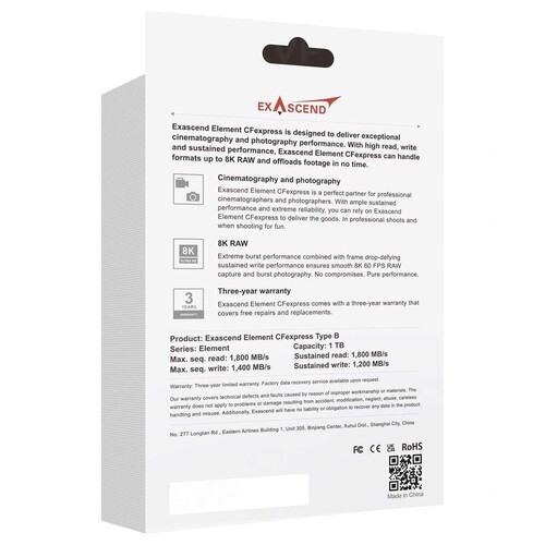 Exascend Element 1TB CF Express Type B