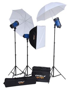 Excella - Excella Cario Üçlü 350W Advanced Paraflaş Seti