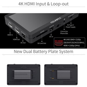 FEELWORLD F6 PLUS 6 inç 3D LUT Kamera Alan Monitörü 1920x1080 HD 4K HDMI - Thumbnail