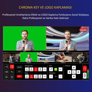 FEELWORLD L4 Çoklu Kamera Video Mikseri 10.1''Dokunmatik Ekran - Thumbnail
