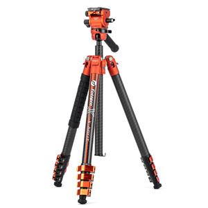 Fotopro - FOTOPRO X-AIRFLY Karbon Fiber Video Tripod (Turuncu)
