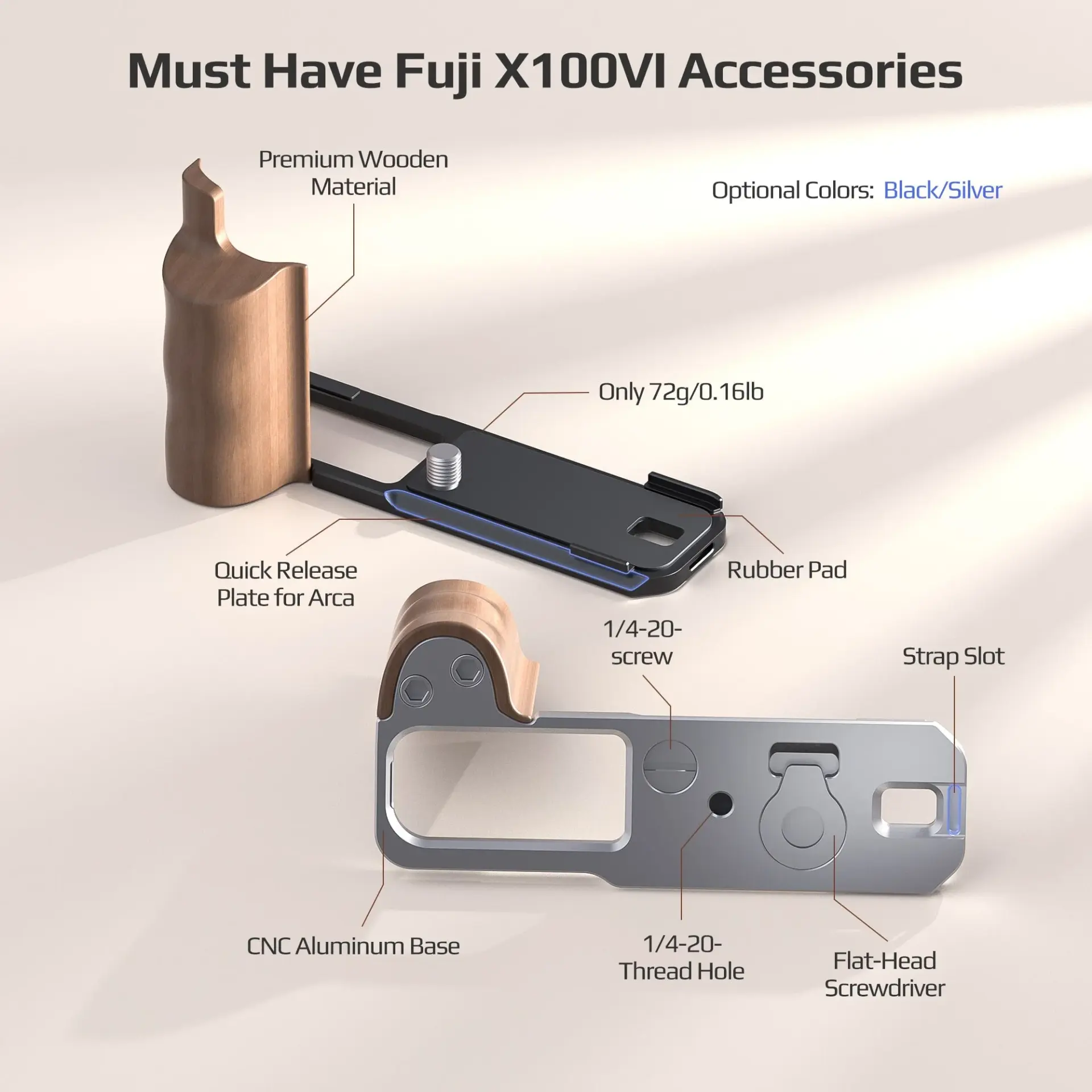 Freewell - Freewell Fuji X100VI L Bracket Premium Grip (1)