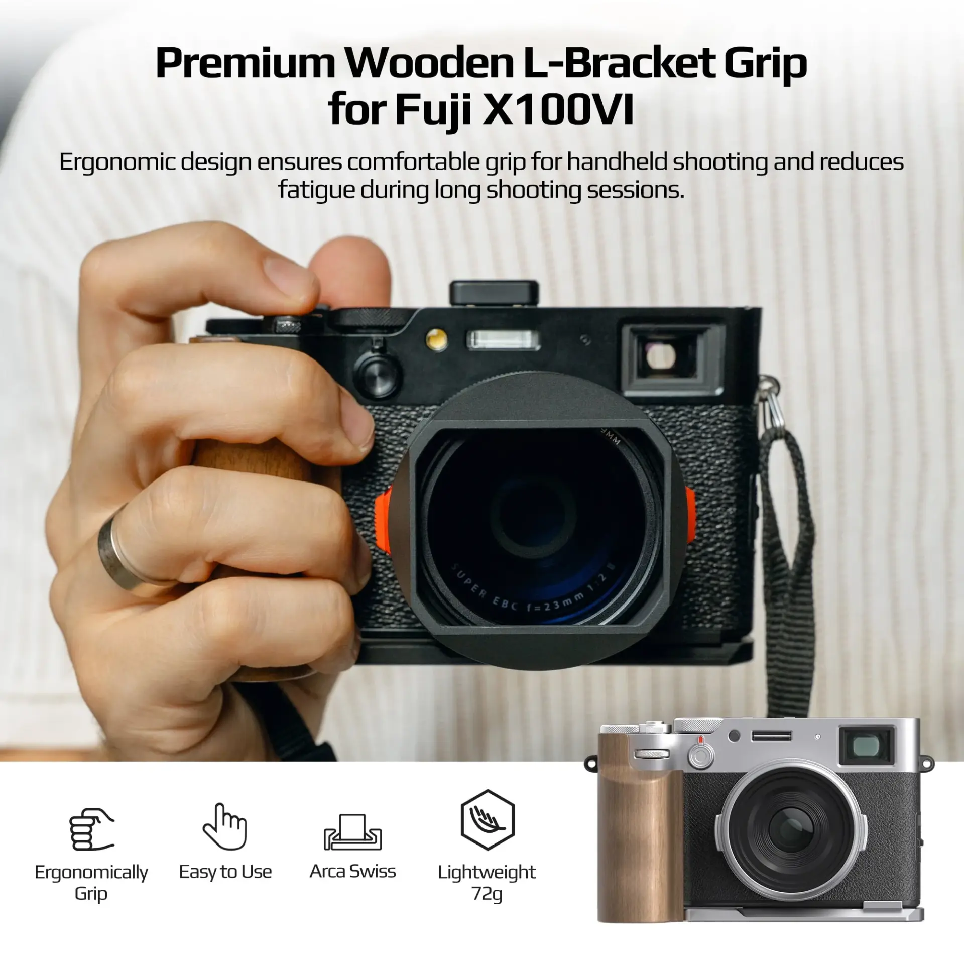 Freewell Fuji X100VI L Bracket Premium Grip - Thumbnail