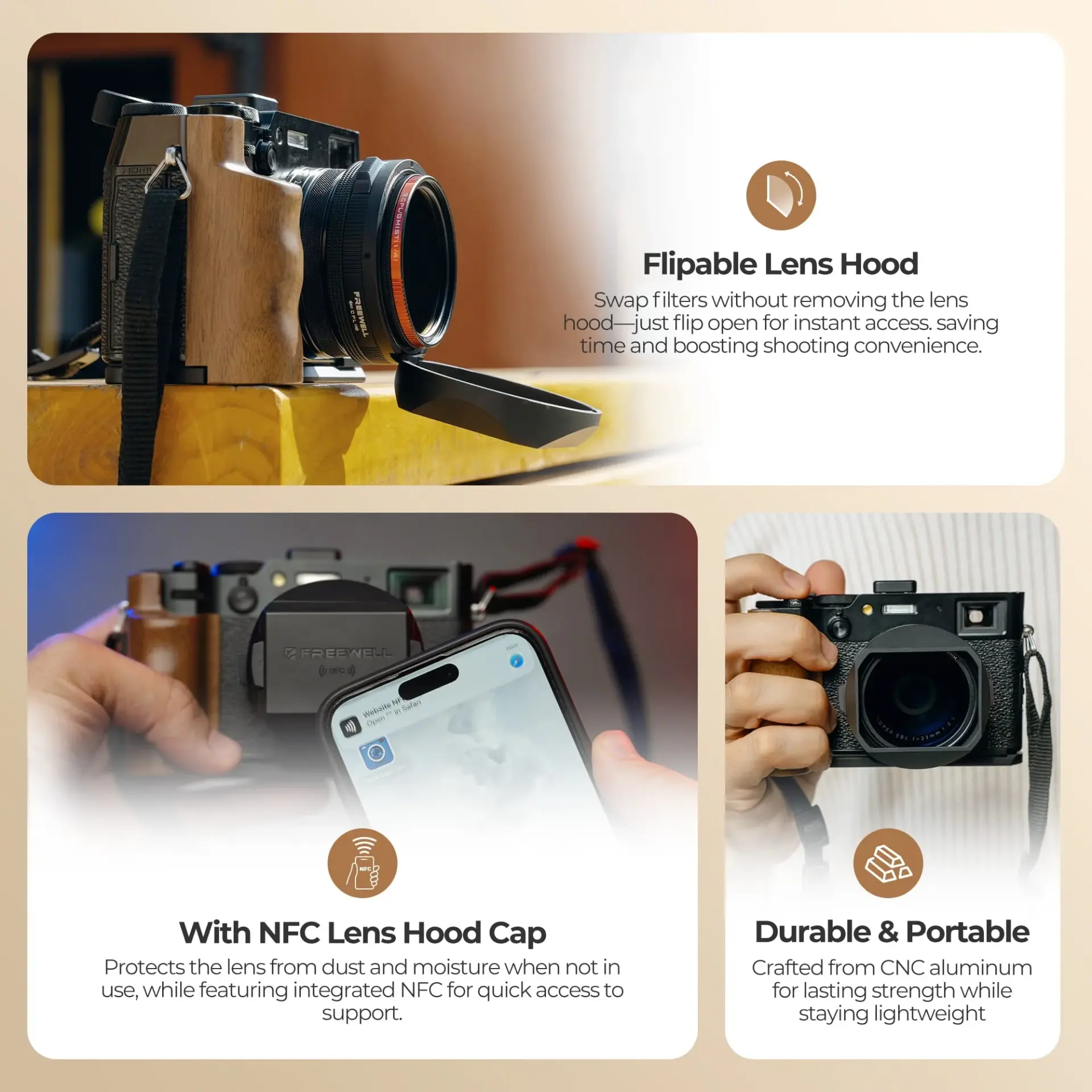 Freewell Fuji X100VI Real Lens Hood - Thumbnail