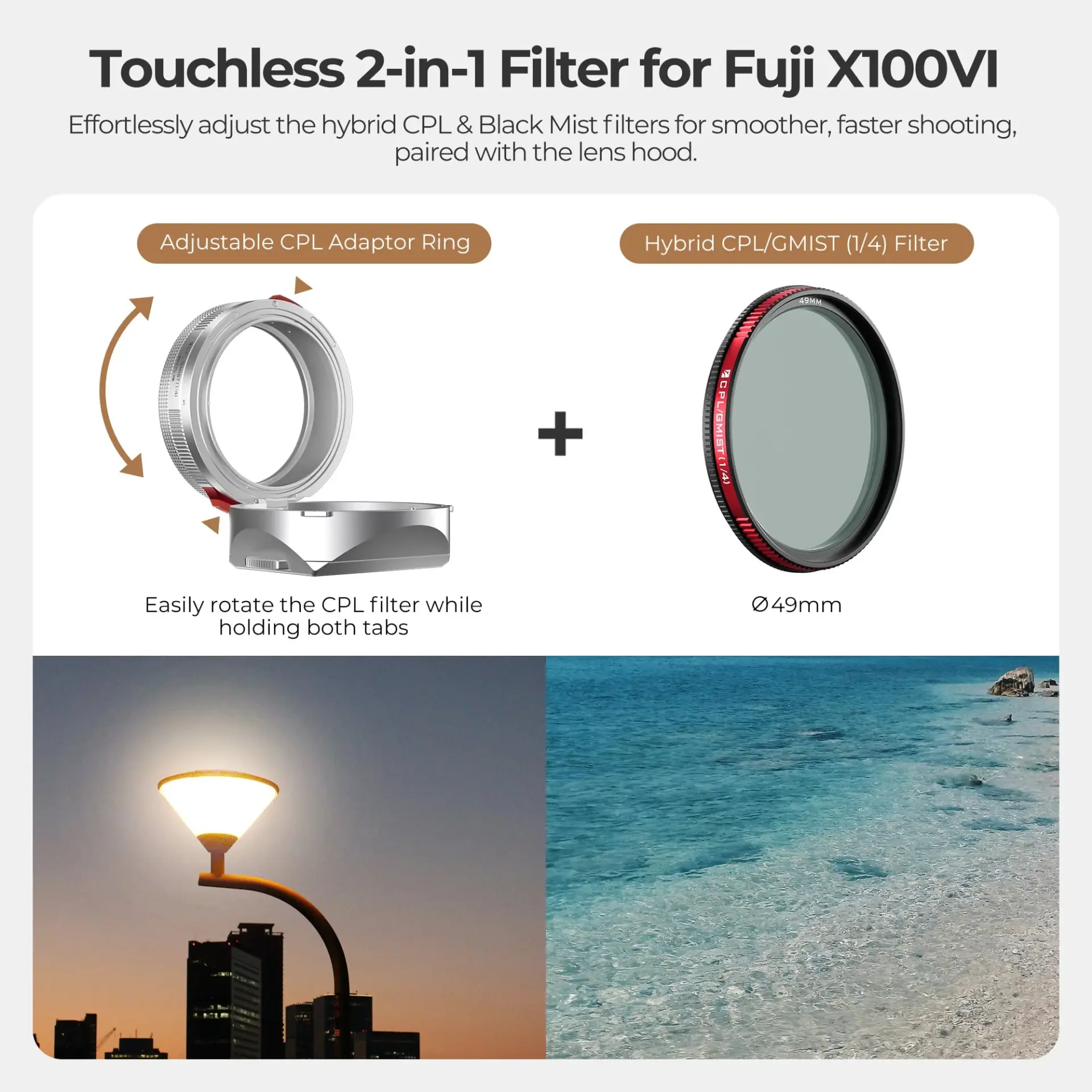 Freewell Fuji X100VI Real Lens Hood