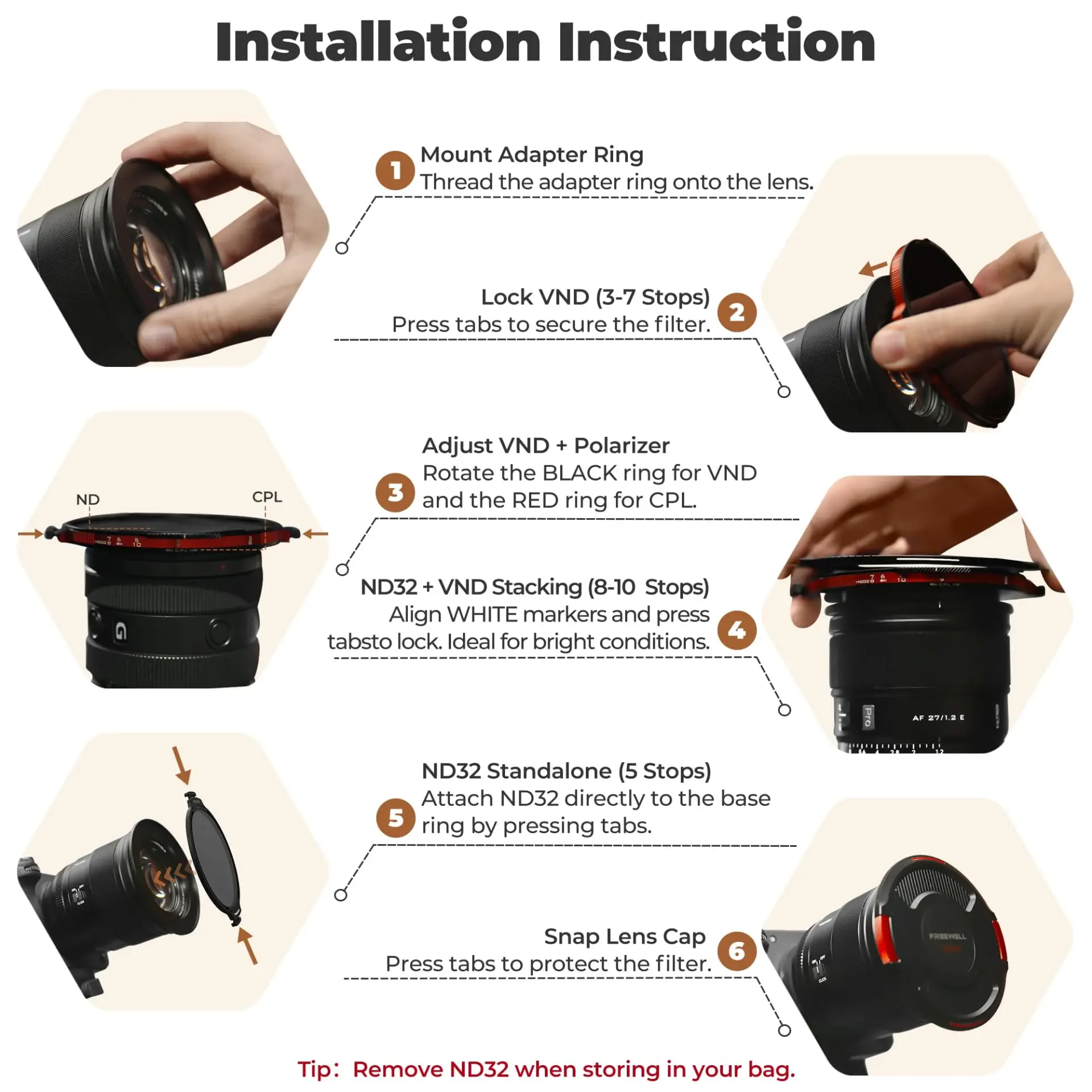 Freewell Real Locking VND/CPL Filter All Day Kit 82mm
