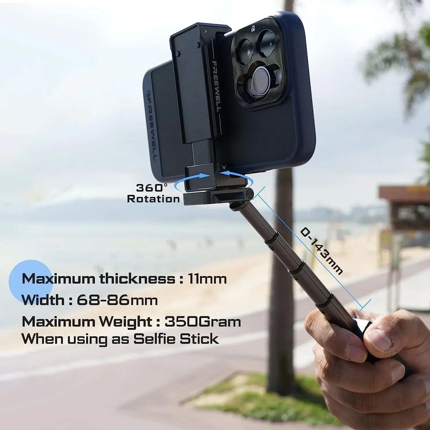 Freewell Versatile Bluetooth Smartphone Selfie Grip - Thumbnail