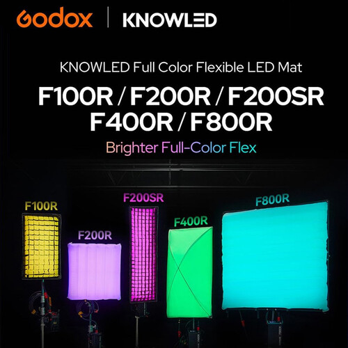 Godox KNOWLED F200SR K1 Esnek RGB LED Işık 1×4, Softbox ve Grid Dahil