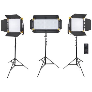 Godox - Godox LD150R/LD75R 3'lü RGB LED Panel Işık Kiti