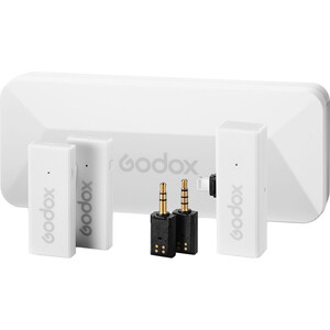 Godox - Godox MoveLink Mini Kablosuz Mikrofon Kit2 (Apple Uyumlu/Beyaz)