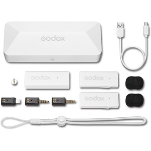 Godox MoveLink Mini Kablosuz Mikrofon Kit2 (Apple Uyumlu/Beyaz) - Thumbnail