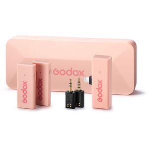 Godox - Godox MoveLink Mini Kablosuz Mikrofon Kit2 (Apple Uyumlu/Pembe)