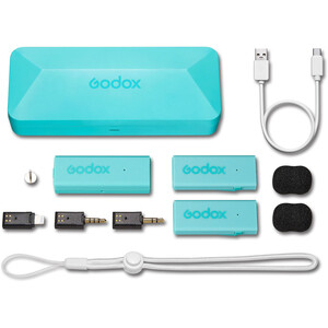 Godox MoveLink Mini Kablosuz Mikrofon Kit2 (Apple Uyumlu/Yeşil) - Thumbnail