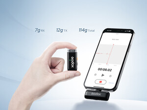 Godox WES1 Kit2 İkili Kablosuz Mikrofon (Apple Uyumlu) - Thumbnail