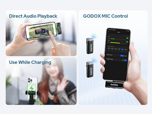 Godox WES1 Kit2 İkili Kablosuz Mikrofon (Apple Uyumlu) - Thumbnail