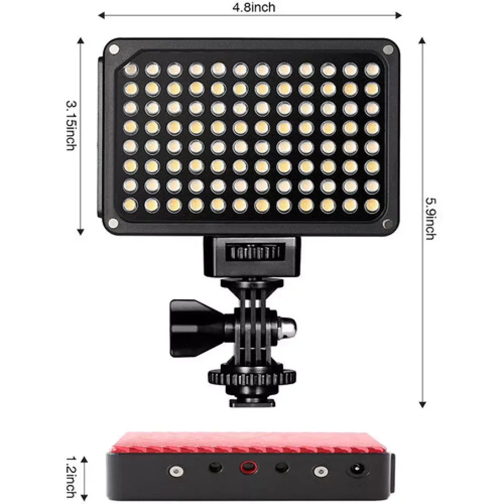 GVM - GVM 5S Bi-Color Kamera Üstü Dahili Akülü Mobil Led Işık (12x8cm)