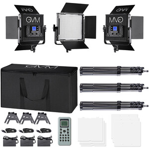 GVM - GVM 672S-B Bi-Color LED Video Işık 3'lü Set