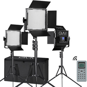 GVM - GVM 672S-B Bi-Color LED Video Işık 3'lü Set (1)