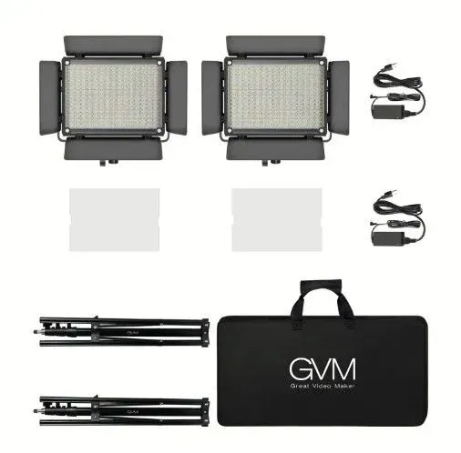GVM 880RS 60W RGB LED Panel 2'li Işık Seti (Ayaklı&Çantalı)