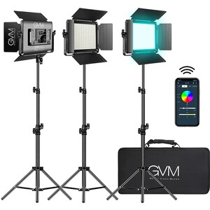 GVM - GVM 880RS Bi-Color & RGB LED Panel Video Işık 3'lü Set (1)