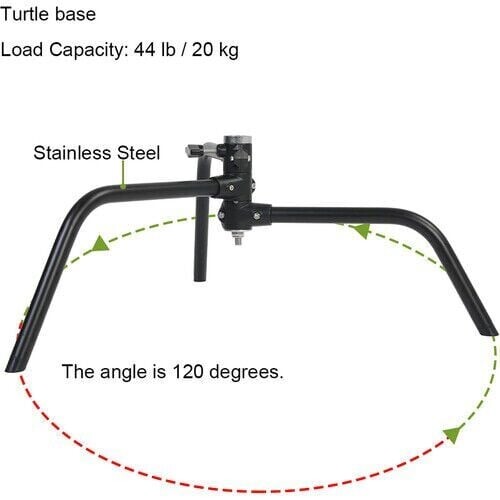 GVM C320 320cm C-Stand & Grip Arm Kit(130cm) (Siyah)