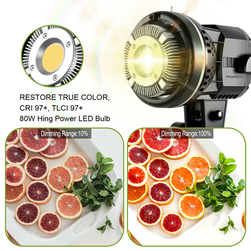 GVM P80S-2D 80W Lantern Softbox'lı Spot Led Işık 2'li Set