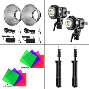 GVM P80S-2D 80W Lantern Softbox'lı Spot Led Işık 2'li Set - Thumbnail