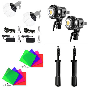 GVM - GVM P80S-2D 80W Lantern Softbox'lı Spot Led Işık 2'li Set (1)