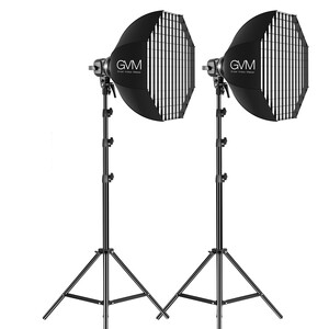 GVM - GVM P80S-2D 80W Softbox'lı Spot Led Işık 2'li Set