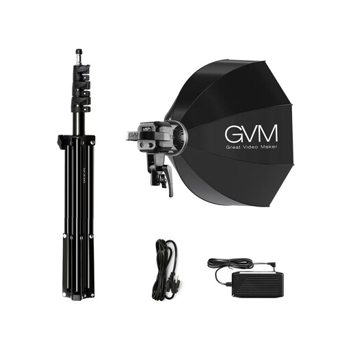 GVM P80S 80W Yüksek Güçlü Softbox'lı LED Işık Seti