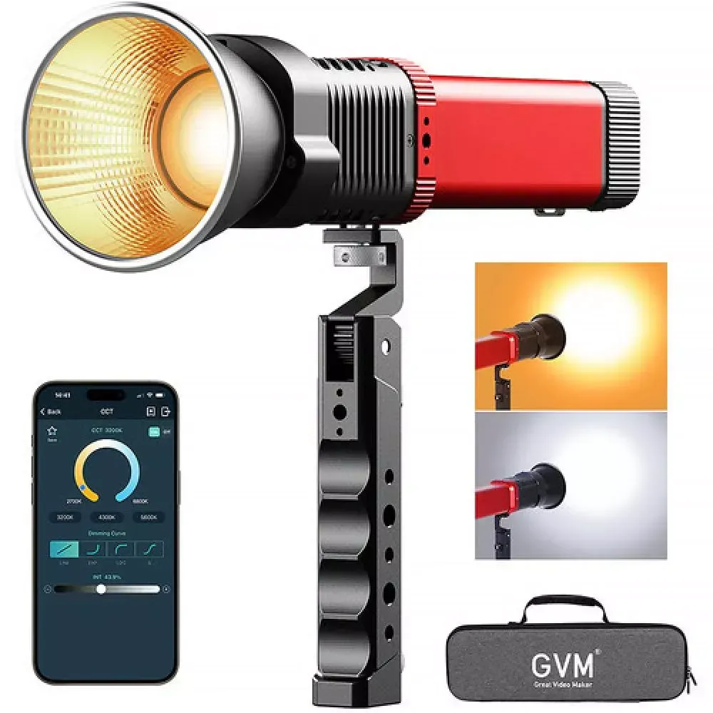 GVM - GVM PD60B 60W Bi-Color Dahili Akülü LED Işık
